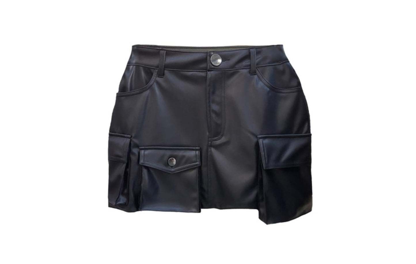 Mini leather skirt