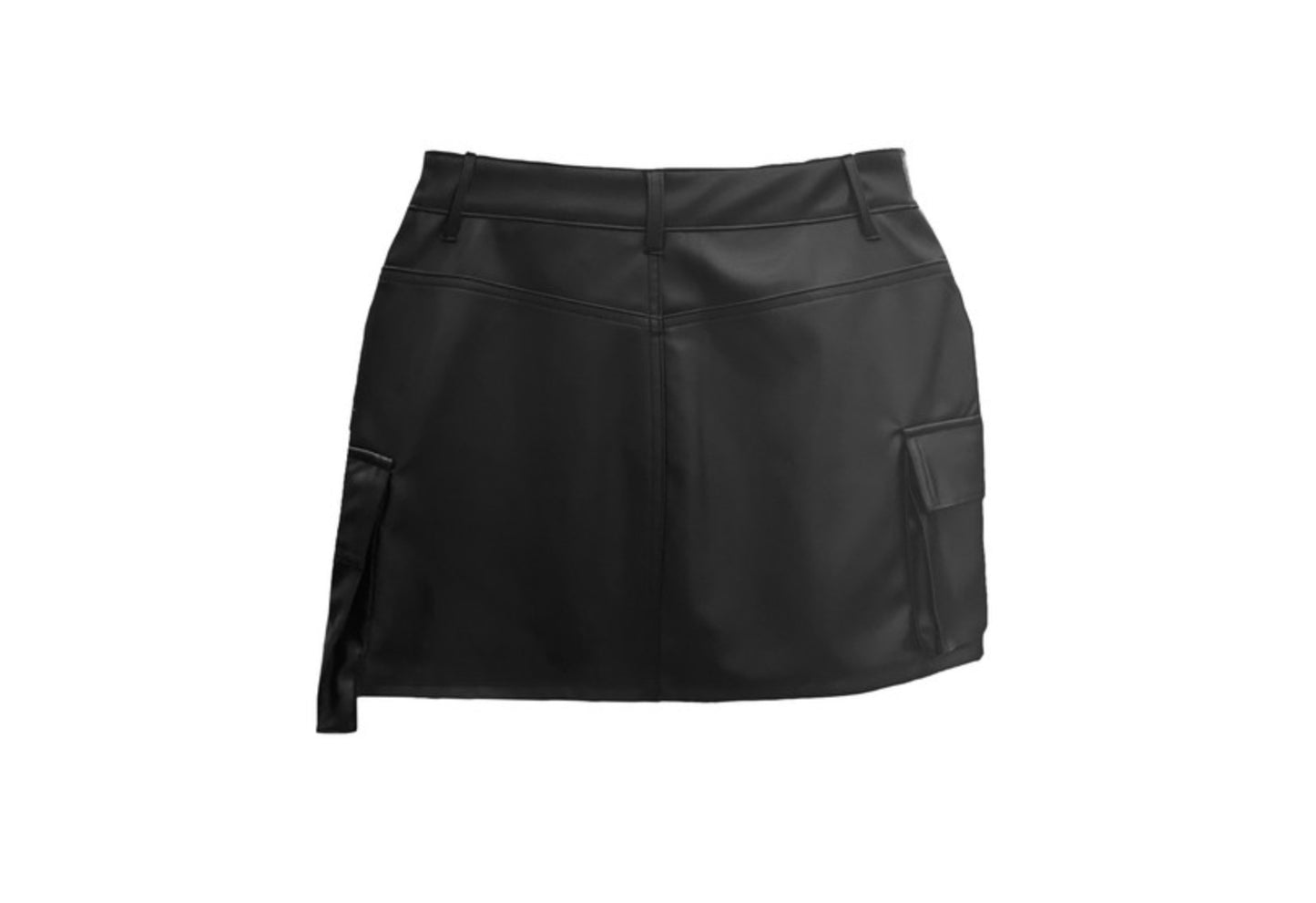 Mini leather skirt