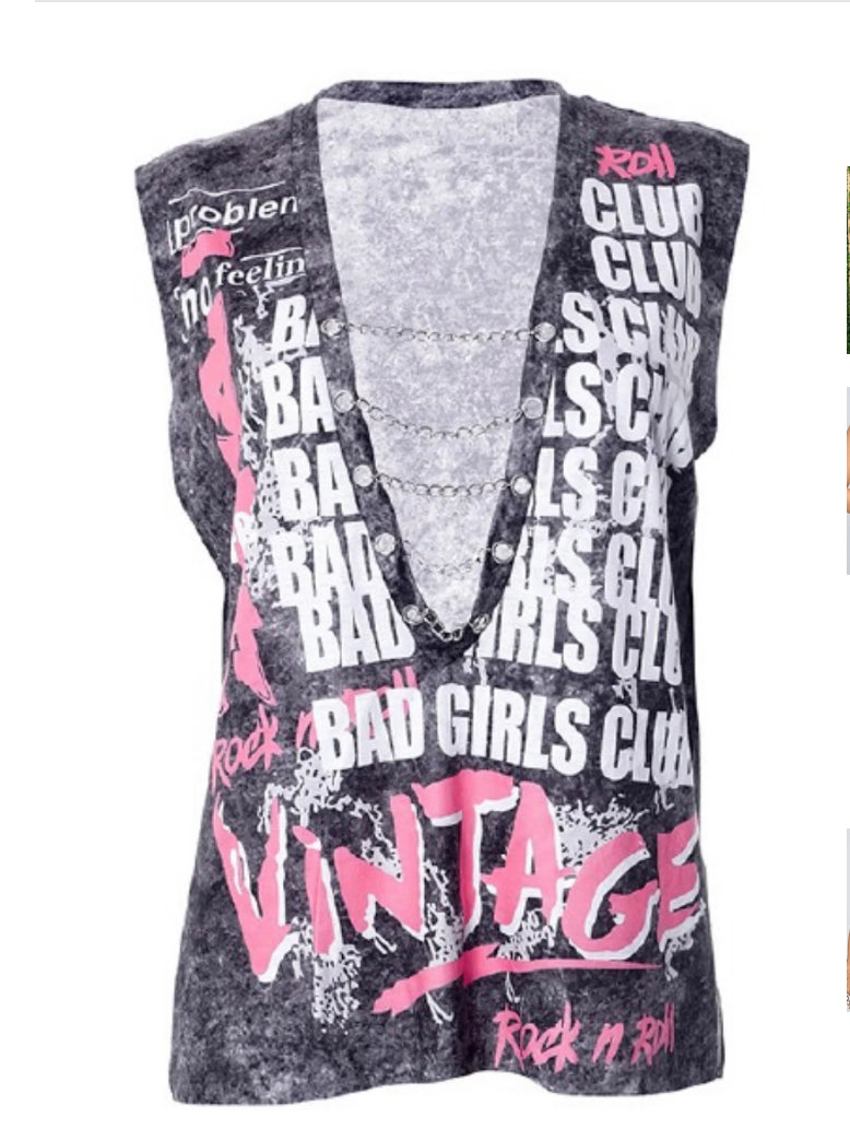 Bad Gurls Chain Sleeveless T