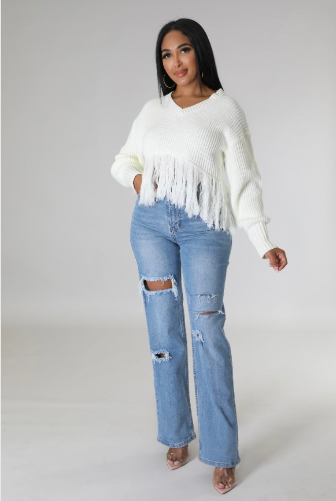 Luxe Fringe Sweater